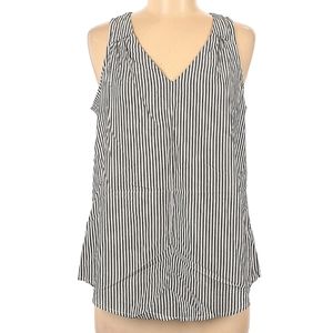Old Navy Sleeveless Top with Navy/White Vertical Stripes Size M